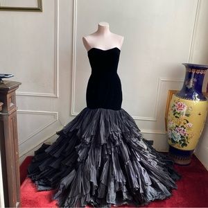 Sherri Hill Couture Mermaid Ruffle Gown
